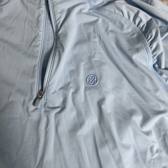 G/Fore Featherweight First Layer Zip Top Olive Womens XL Golf GFore UV Blue NWT - Picture 3 of 11